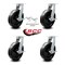 Service Caster 12 Inch Extra Heavy Duty Phenolic Wheel Caster Brakes 2 Swivel Locks SCC, 4PK SCC-KP92S1230-PHR-SLB-BSL-2-SLB-2 - alternate 1